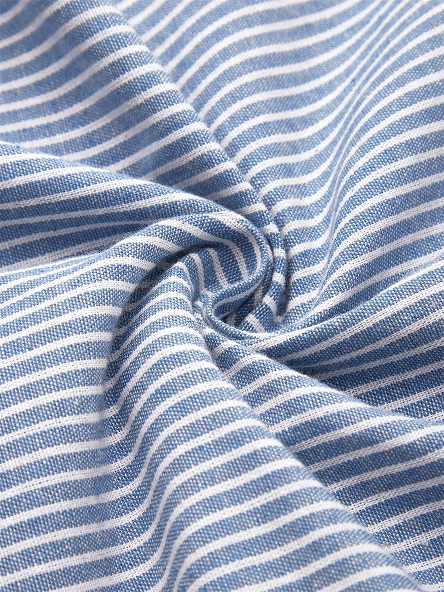 Marisse™ | Striped Button-Detail Linen Dress