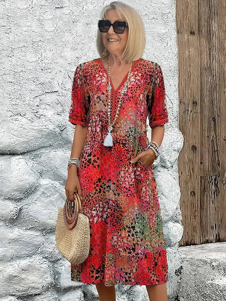 Seraphina™ | Boho Printed Summer Dress