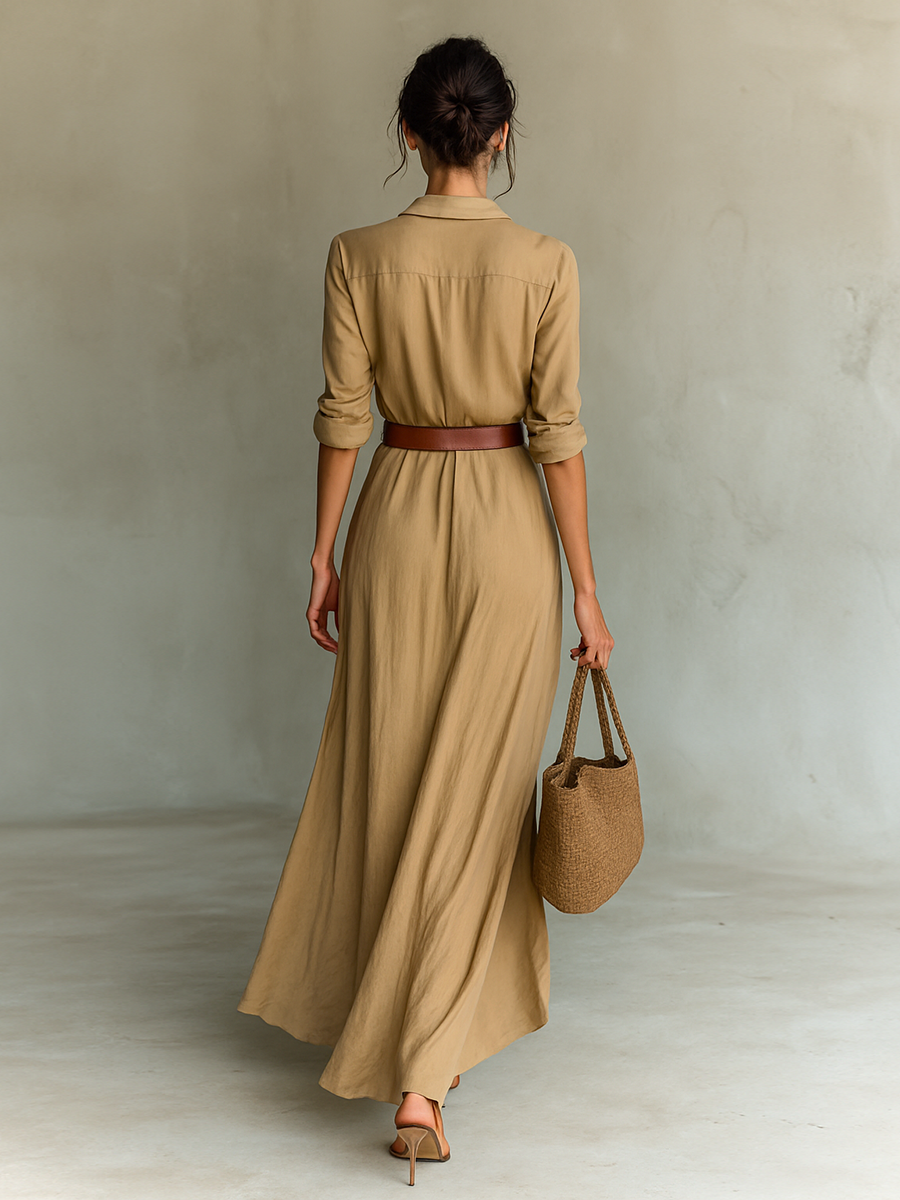 Selene™ | Elegant Drape Maxi Dress